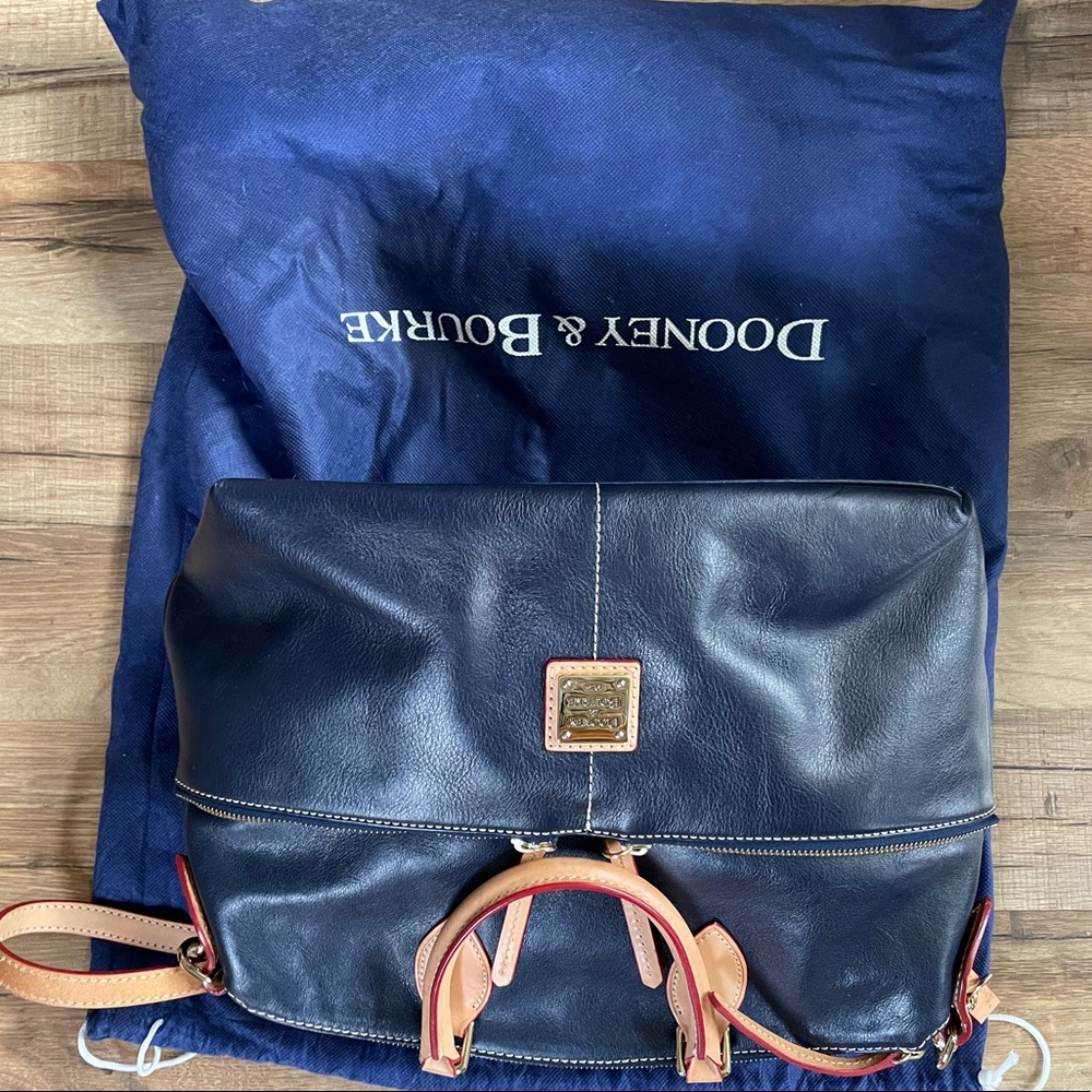Dooney & Bourke Navy and Tan Purse